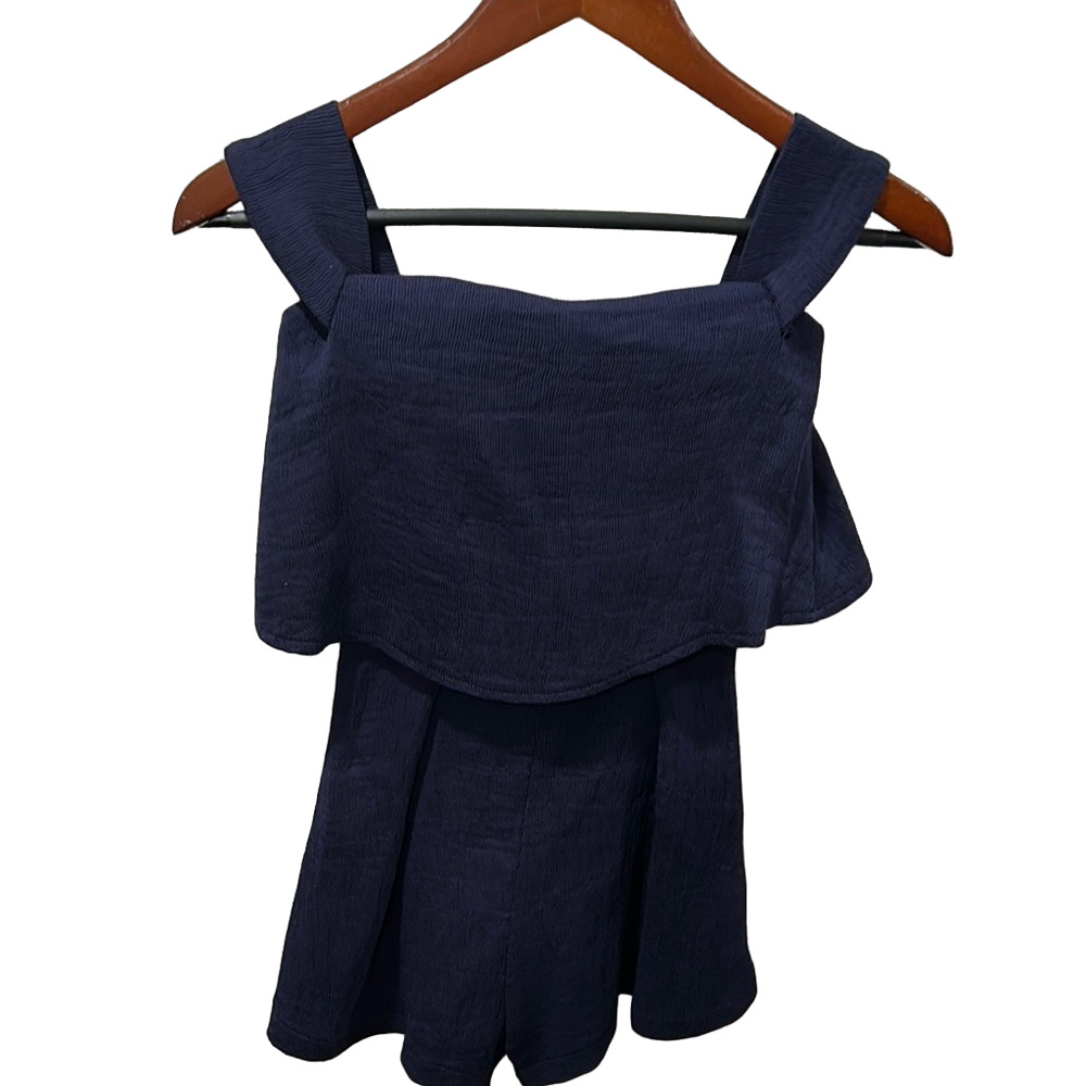 POLLY Elegant Navy Blue Jumpsuit/romper size 6 GUC